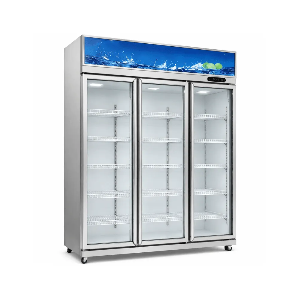 Three-Door Commercial Display Refrigerator