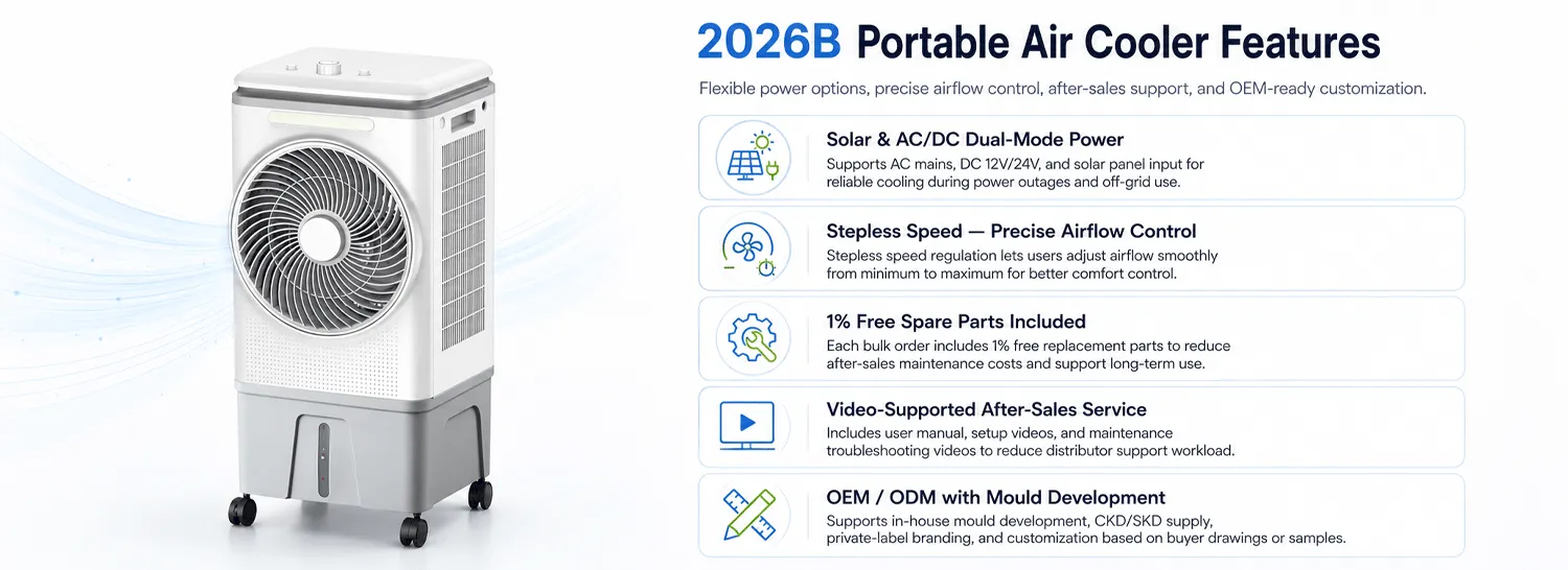 20L Electric Rechargeable air cooler fan