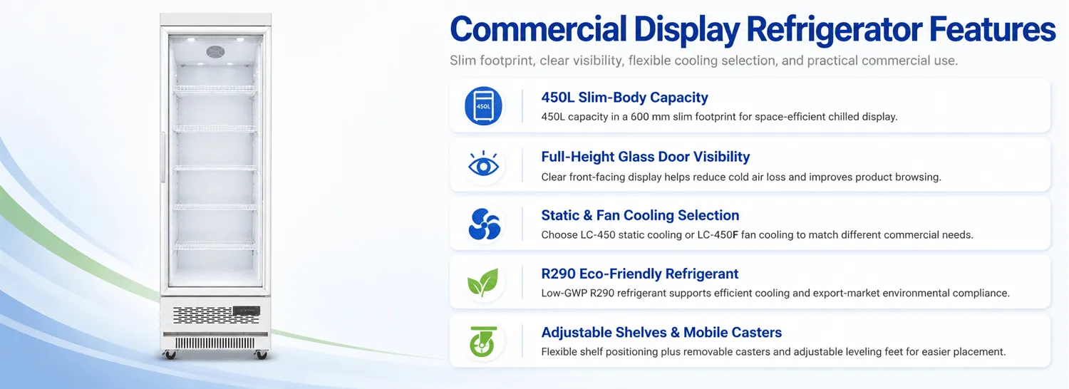 Flat-Top Single-Door Display Cabinet