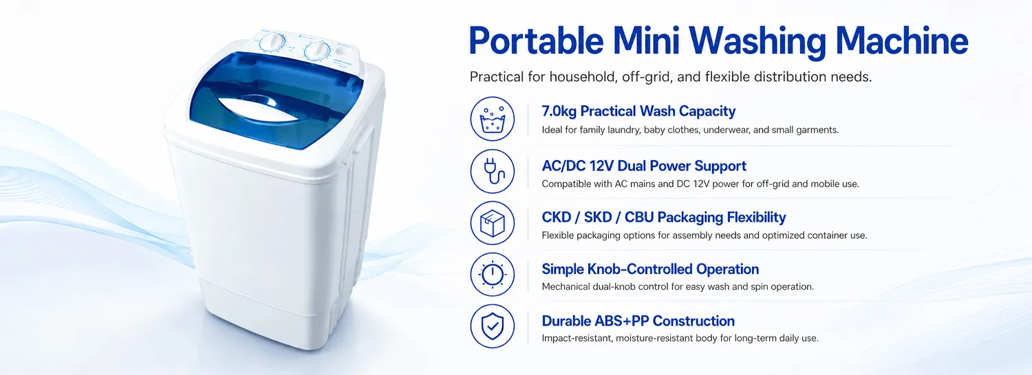 DC travel single tub washing machine