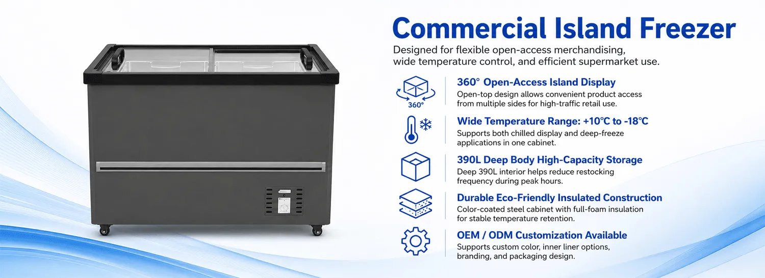 Commercial Island Freezer