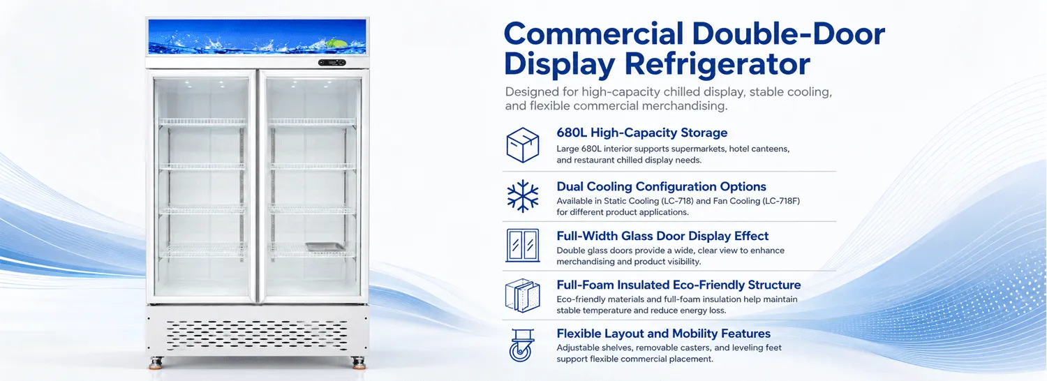 Double-Door Display Cabinet