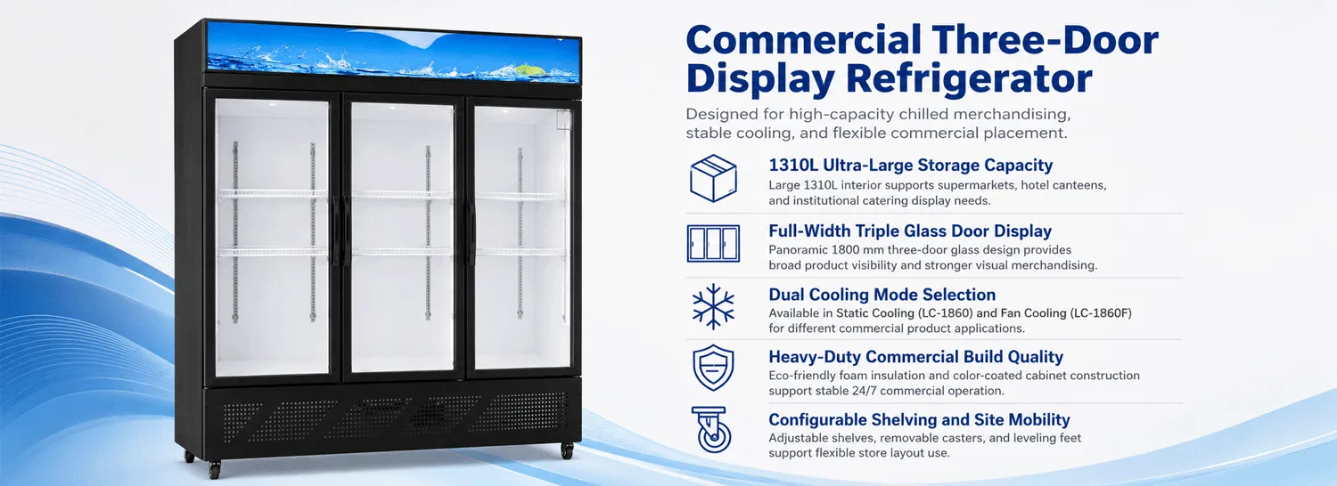 Three-Door Display Cabinet