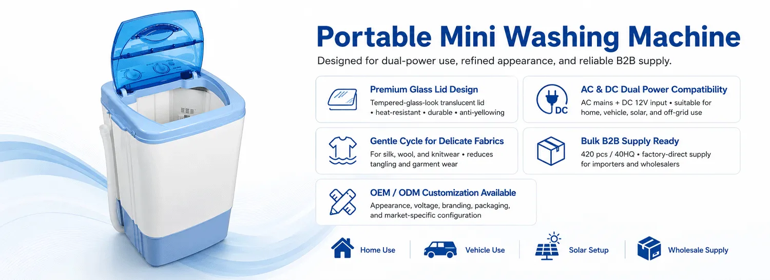 DC Glass Cover single tub washing machine