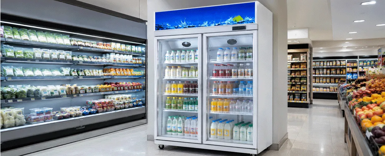 Commercial Double-door Display Cabinet