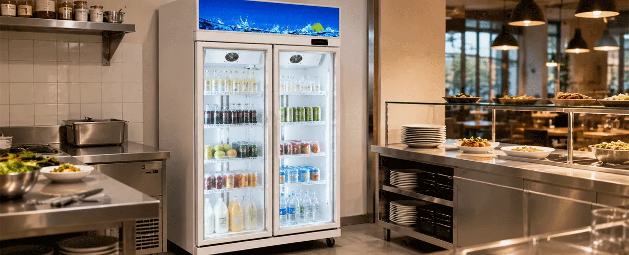 Commercial Double-door Display Cabinet