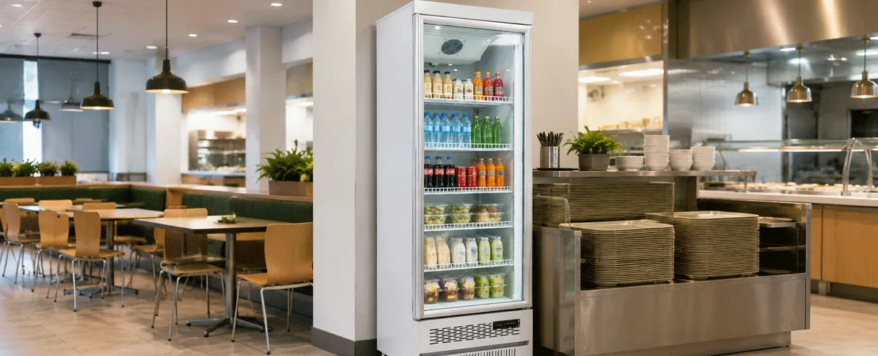 Flat-Top Single-Door Display Cabinet