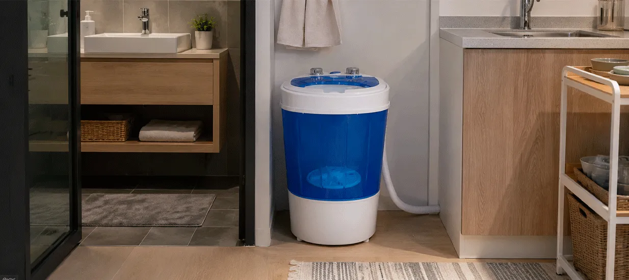 DC mini semi automatic washing machine