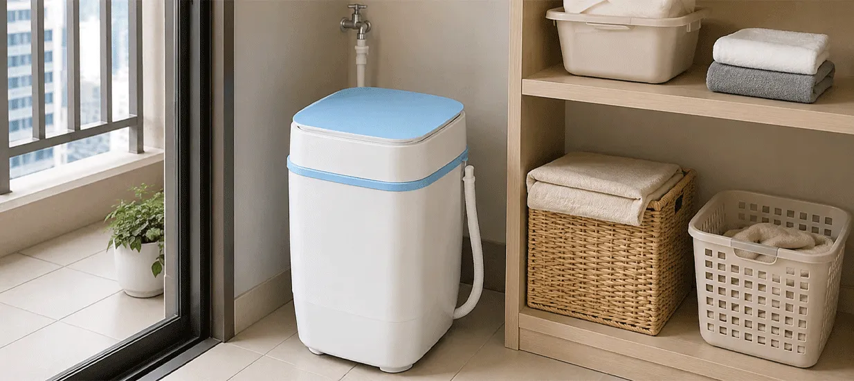 DC Mini Semi-Automatic Washing Machine