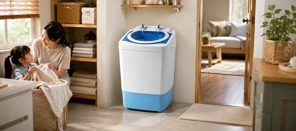 DC top loading single tub washing machine