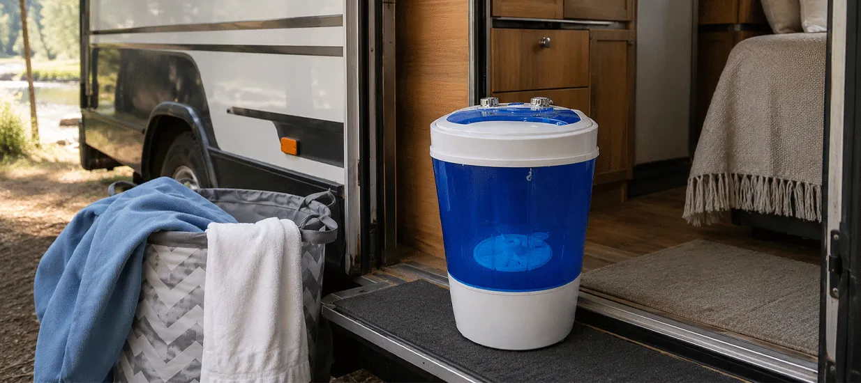 DC mini semi automatic washing machine